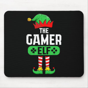 The Gamer Elf Xmas Matching Christmas Family Pajam Mouse Mat