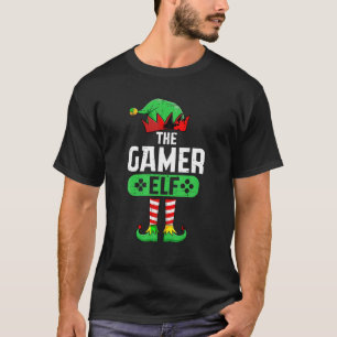 The Gamer Elf Xmas Matching Christmas Family Pajam T-Shirt