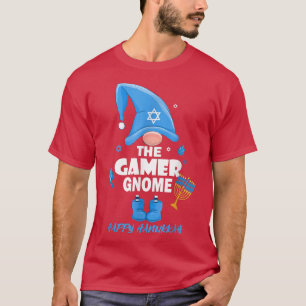 The Gamer Gnome Jewish Family Matching Happy Hanuk T-Shirt