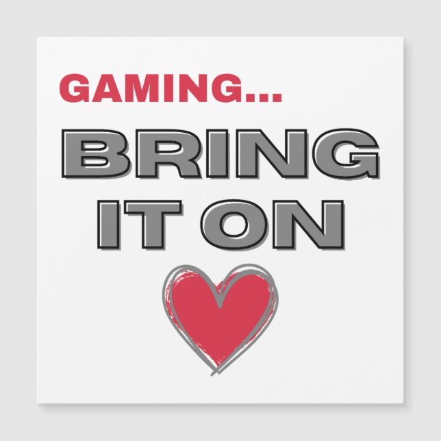 The Gamer Magnetic Card  (Front)