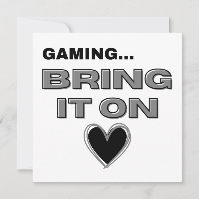 The Gamer Note Card  (Front)