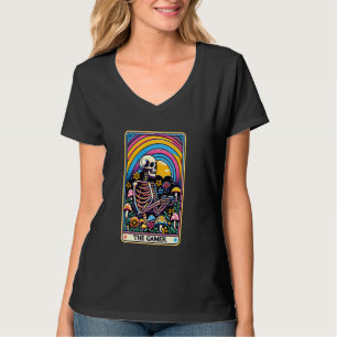 The Gamer Tarot Card Gaming Skeleton Playing Video T-Shirt