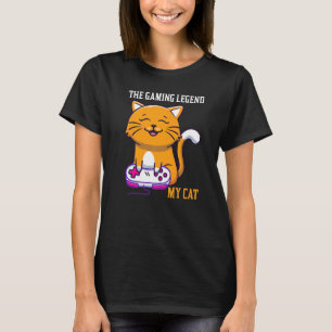 The Gaming Legend My Cat Gamer Kitten Cute Meme T-Shirt