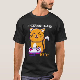 The Gaming Legend My Cat Gamer Kitten Cute Meme T-Shirt