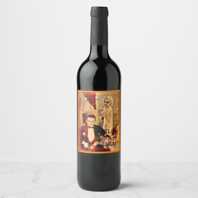 The Gangster's Blonde Girl Wine Label (Front)