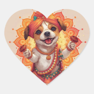 The Garba Guardian Heart Sticker