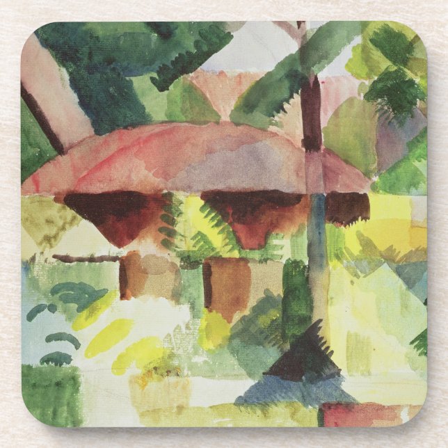 The Garden, 1914 (w/c on paper) Coaster (Front)