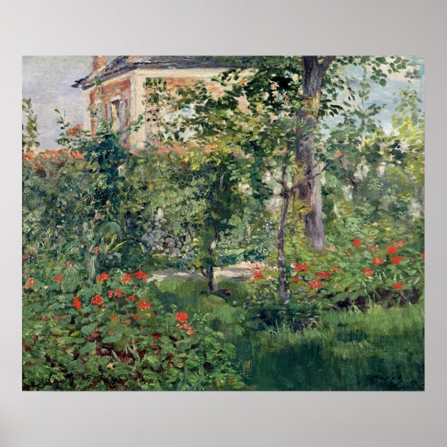 The Garden at Bellevue, 1880 Poster (Front)