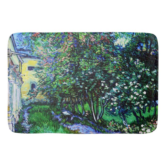 The Garden at the Asylum at Saint-Rémy, Van Gogh Bath Mat (Front)