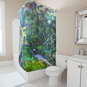 The Garden at the Asylum at Saint-Rémy, Van Gogh Shower Curtain