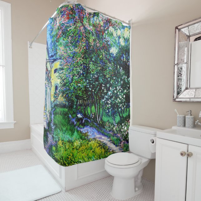 The Garden at the Asylum at Saint-Rémy, Van Gogh Shower Curtain (In Situ)