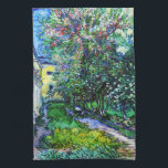 The Garden at the Asylum at Saint-Rémy, Van Gogh Tea Towel<br><div class="desc">Vincent Willem van Gogh (30 March 1853 – 29 July 1890) was a Dutch post-impressionist painter who is among the most famous and influential figures in the history of Western art. In just over a decade, he created about 2, 100 artworks, including around 860 oil paintings, most of which date...</div>