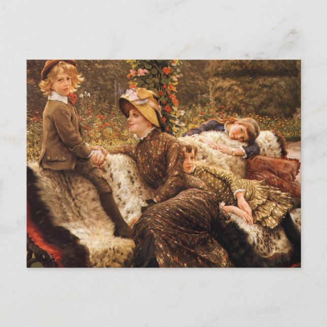 The Garden Bench Fine art family Postcard (Front)