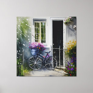 The Garden Bike Canvas Print