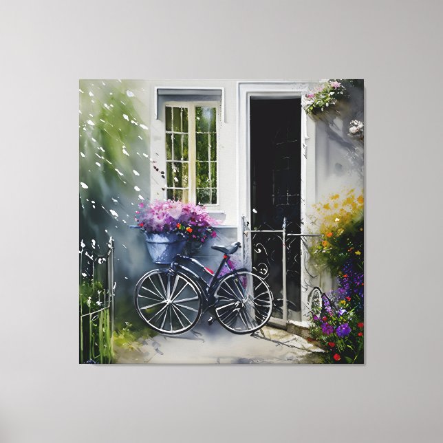 The Garden Bike Canvas Print (Front)