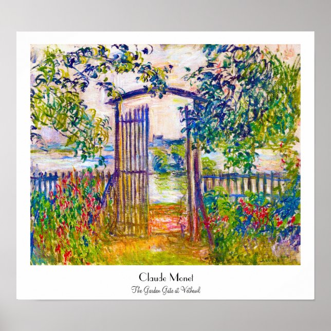 The Garden Gate at Vetheuil Claude Monet Poster (Front)