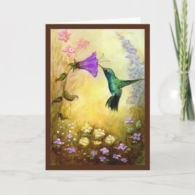 The Garden Guest Blank Greeting Card (Front)