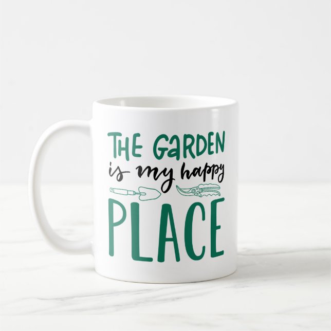 The Garden Is My Happy Place Coffee Mug (Left)