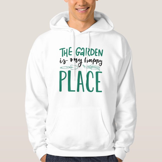 The Garden Is My Happy Place Hoodie (Front)
