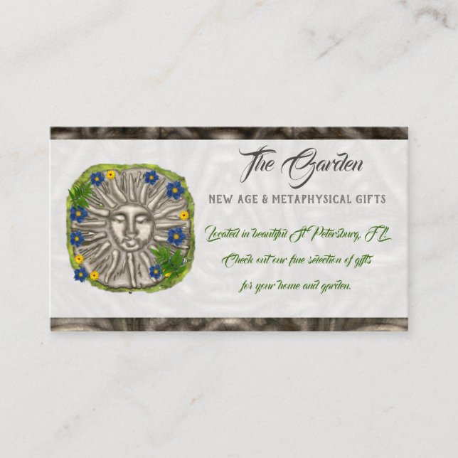 The Garden New Age Folk SHOP SMALL BUSINESS Business Card (Front)