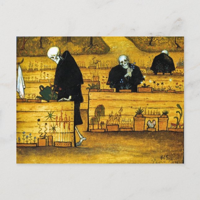 The Garden of Death by Hugo Simberg 1896 Postcard (Front)