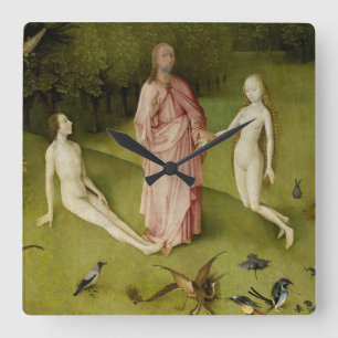 The Garden of Earthly Delights, Fifteenth Century Square Wall Clock