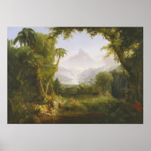 The Garden of Eden (1828) — Thomas Cole Poster