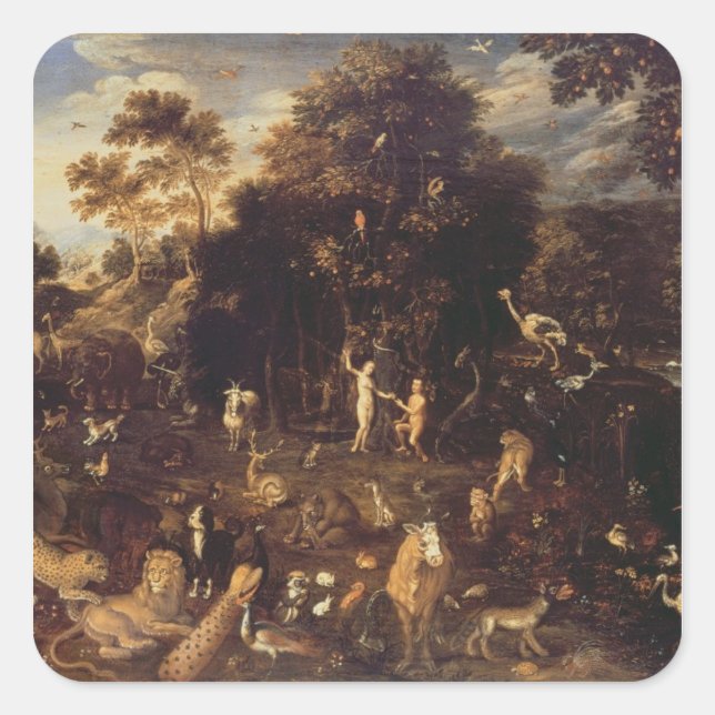 The Garden of Eden Square Sticker (Front)