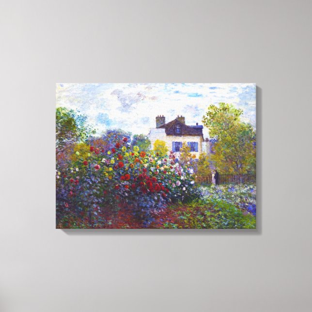 The Garden of Monet at Argenteuil Claude Monet Canvas Print (Front)