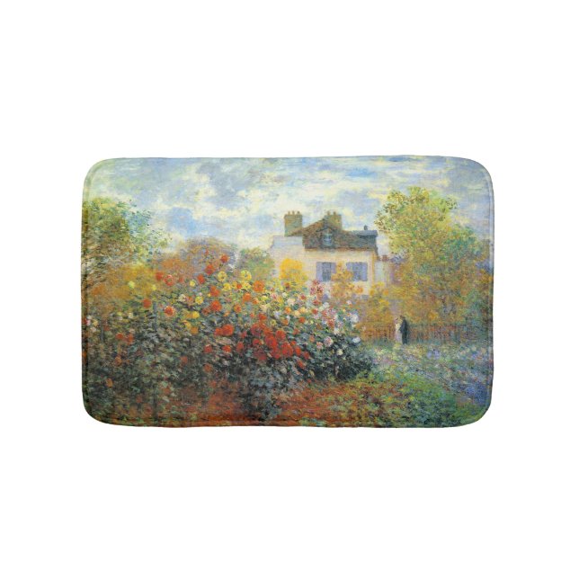The Garden of Monet at Argenteuil Fine Art Bath Mat (Front)