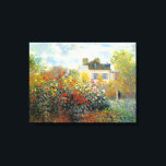 The Garden of Monet at Argenteuil Fine Art Canvas Print<br><div class="desc">The Garden of Monet at Argenteuil is an Impressionism landscape painting by French artist,  Claude Monet c. 1873,  showing a beautiful garden with he and his wife standing together in the background.</div>