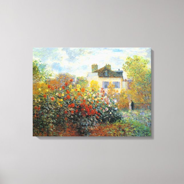 The Garden of Monet at Argenteuil Fine Art Canvas Print (Front)