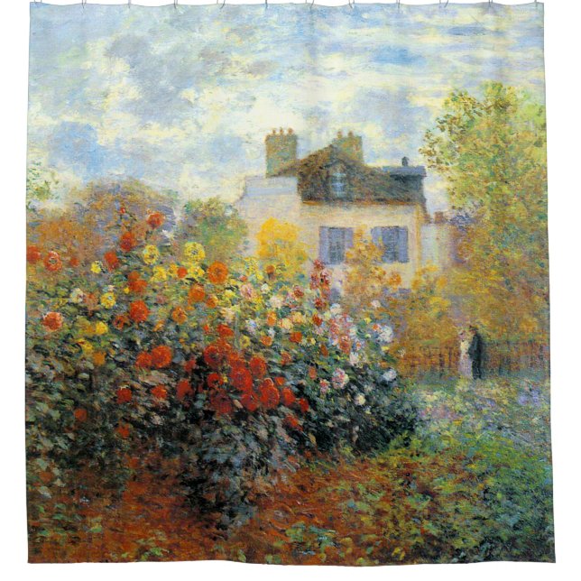 The Garden of Monet at Argenteuil Fine Art Shower Curtain (Front)