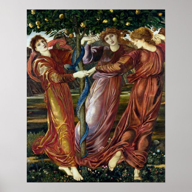 The Garden of the Hesperides by Edward Burne-Jones Poster (Front)