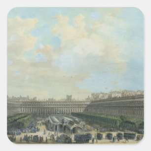 The Garden of the Palais Royal, 1791 Square Sticker