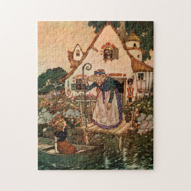 The Garden of the Woman Learned in Magic by Edmund Jigsaw Puzzle (Vertical)