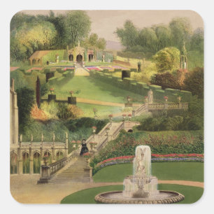 The Garden on the Hill Side, Castle Combe, from 'T Square Sticker