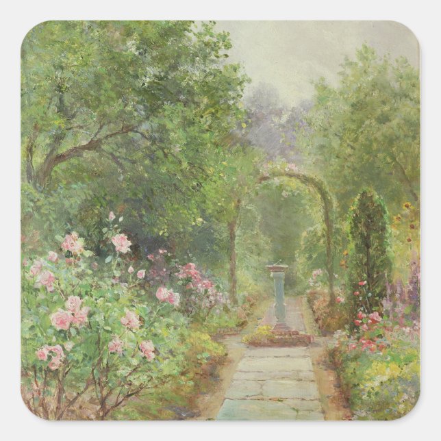 The Garden Path Square Sticker (Front)