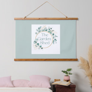 The Garden Shed Coffee, Botanical Greenery Gift Hanging Tapestry