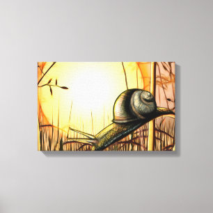 The Garden Snail Wrapped Canvas