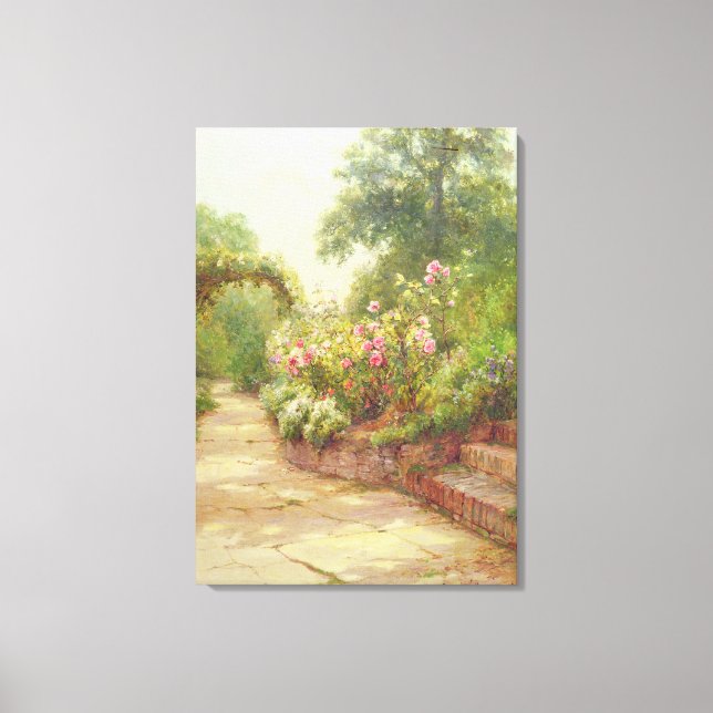 The Garden Steps Canvas Print (Front)