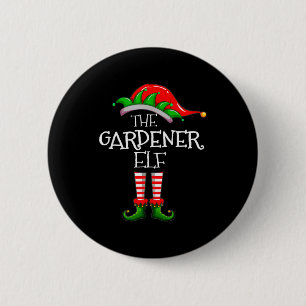 The Gardener Elf Matching Family Group Christmas P 6 Cm Round Badge