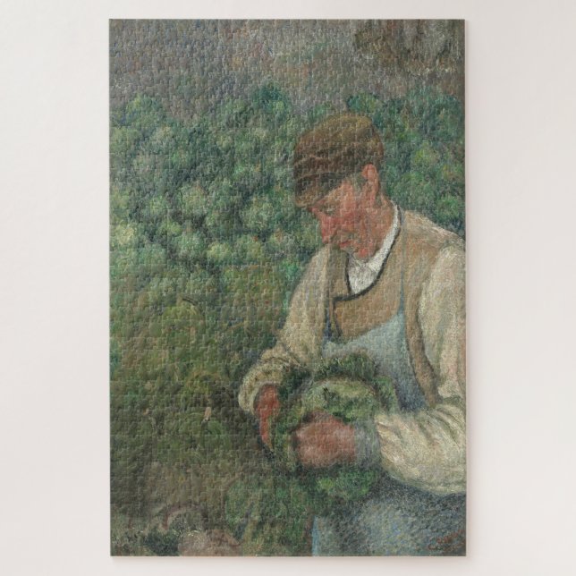 The Gardener – Old Peasant with Cabbage Jigsaw Puzzle (Vertical)