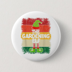 The Gardening ELF Matching Group Christmas Party P 6 Cm Round Badge