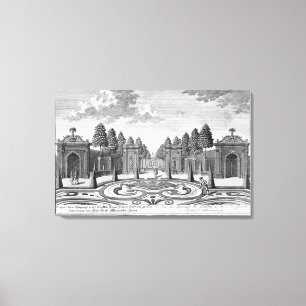 The gardens of Count Althan, Vienna, from 'Vorstel Canvas Print