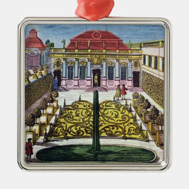 The Gardens of the Mirabelle Park, Salzburg, Austr Metal Tree Decoration (Front)