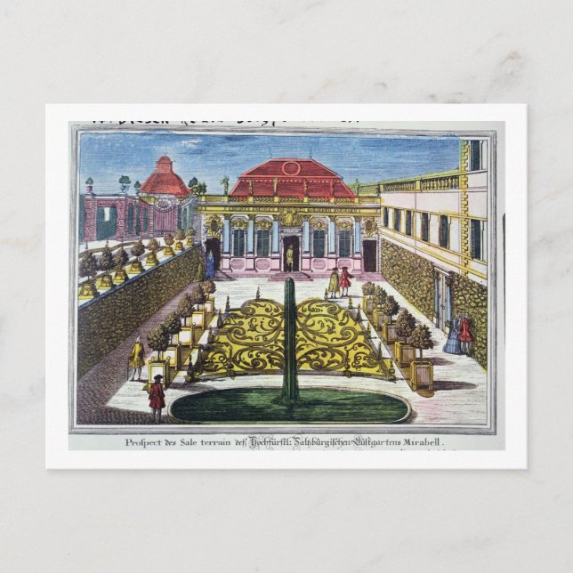 The Gardens of the Mirabelle Park, Salzburg, Austr Postcard (Front)