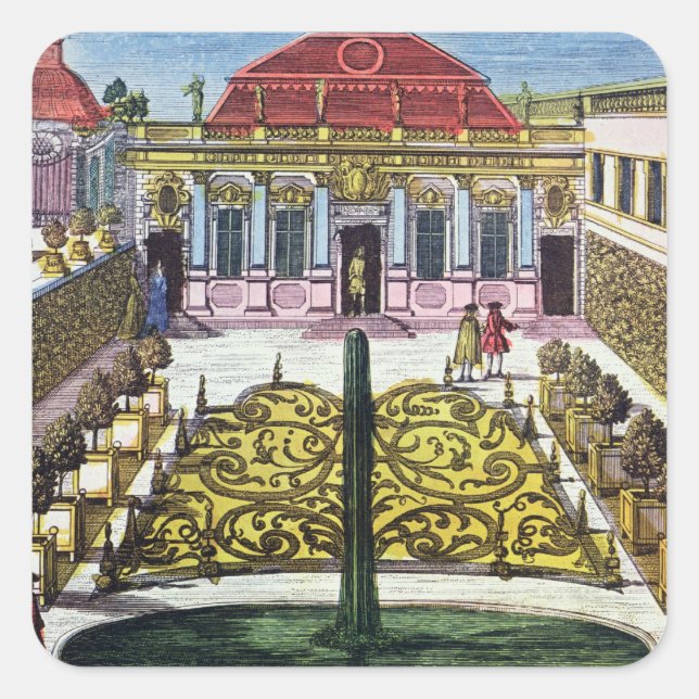 The Gardens of the Mirabelle Park, Salzburg, Austr Square Sticker (Front)
