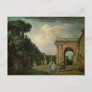 The Gardens of the Villa Ludovisi, Rome, 1749 Postcard