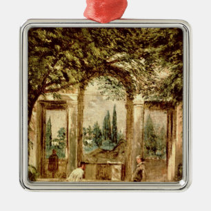 The Gardens of the Villa Medici in Rome Metal Tree Decoration